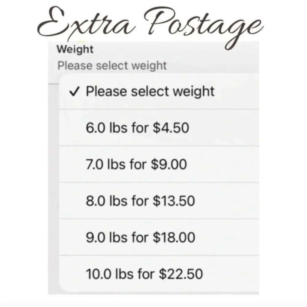Extra Shipping Label For Orders Over 5lbs